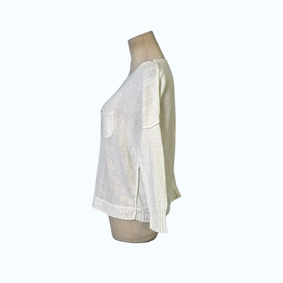 Brochu Walker white linen sweater size Small - Picture 7 of 10